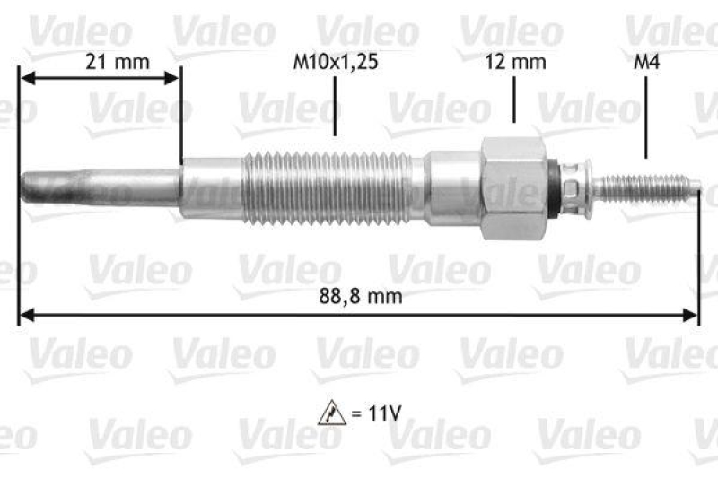 VALEO 345213 Glühkerze MITS Canter,L200 2.5L,PAJ