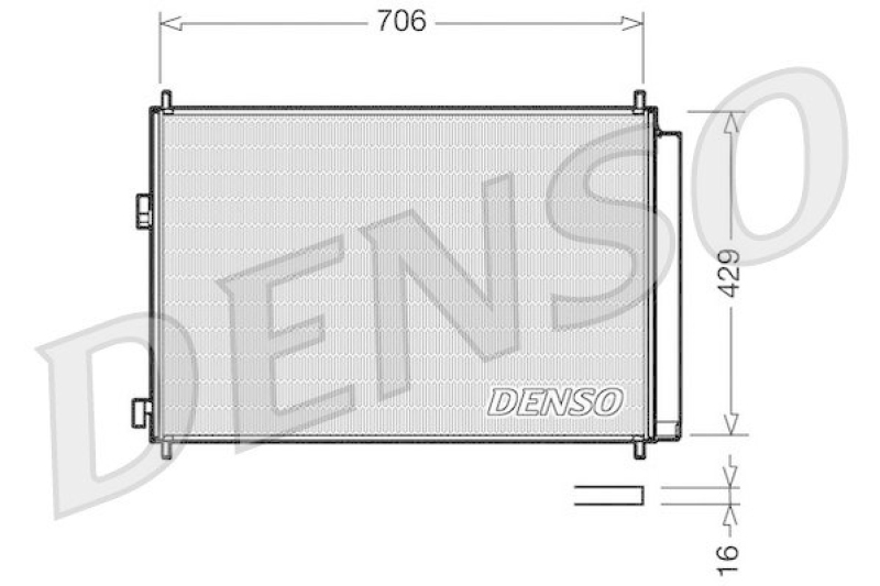 DENSO DCN50030 Kondensator A/C TOYOTA RAV 4 III (ACA3_, ACE_, ALA3_, GSA3_, ZSA3_) 2.2 D-CAT 4WD (2006 - )