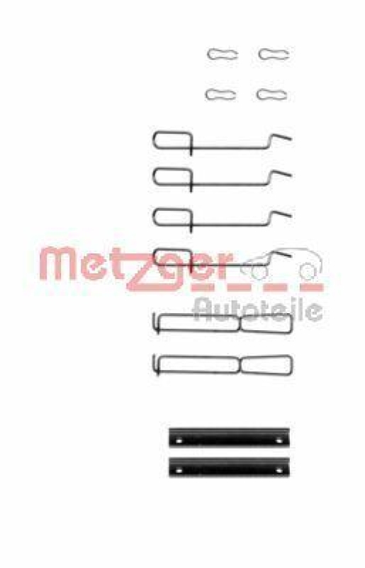 METZGER 109-1265 Zubehörsatz, Scheibenbremsbelag für RENAULT