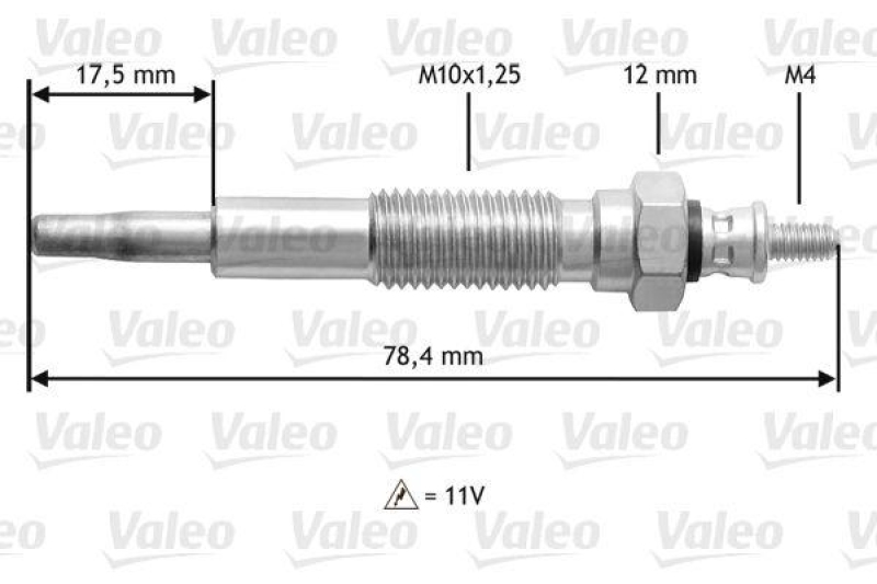 VALEO 345214 Glühkerze MITSUBISHI GALLOPER,