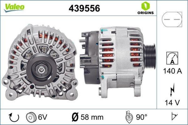 VALEO 439556 Generator Neu - ORIGINS