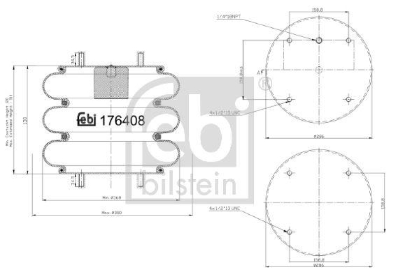 FEBI BILSTEIN 176408 Luftfederbalg für Granning