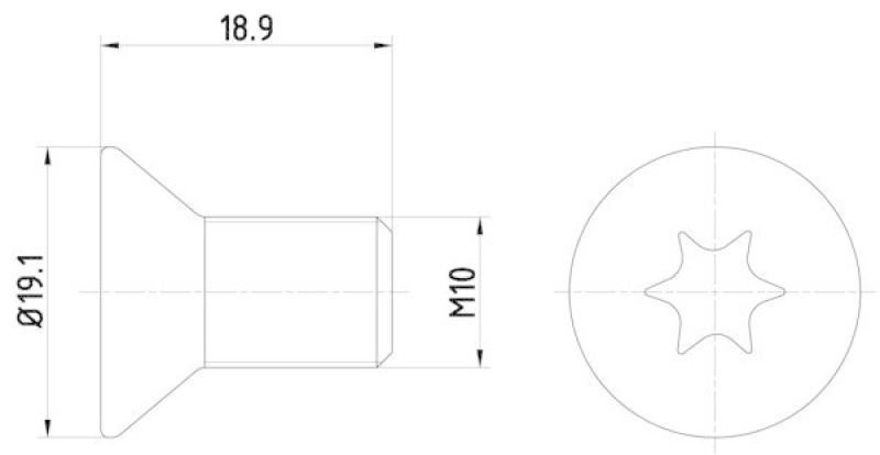 HELLA 8DZ 355 209-101 Schraube, Bremsscheibe für MINI/LANDROVER