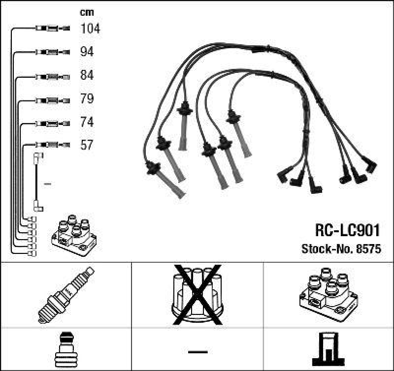 NGK 8575 Zündleitungssatz RC-LC901 |Zündkabel