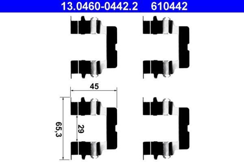 ATE 13.0460-0442.2 Belagsatz Zubehör