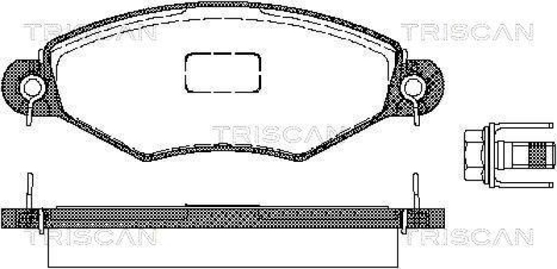 TRISCAN 8110 28013 Bremsbelag Vorne für Peugeot 206