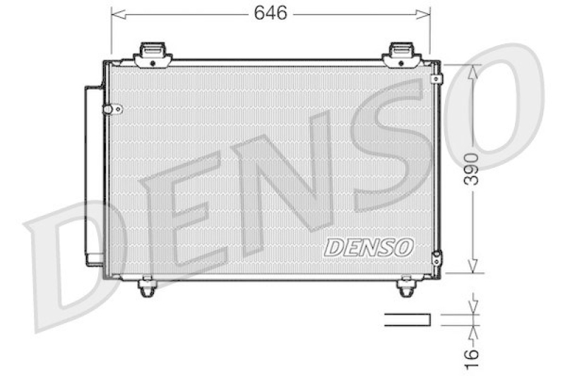 DENSO DCN50035 Kondensator A/C TOYOTA COROLLA Verso (ZER_, ZZE12_, R1_) 1.8 (2004 - 2009)