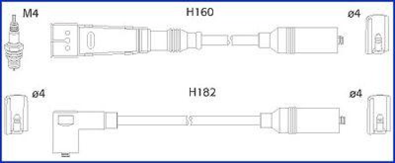 HITACHI 134706 Zündkabelsatz für SEAT u.a.