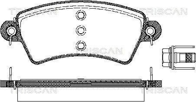 TRISCAN 8110 28015 Bremsbelag Vorne für Citroen, Peugeot