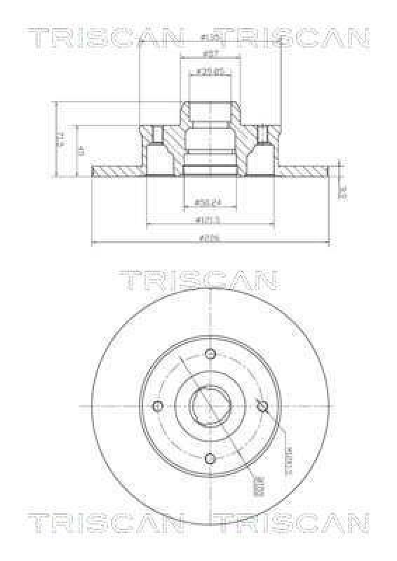 TRISCAN Bremsscheibe COATED