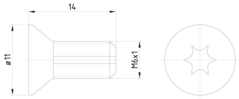 HELLA 8DZ 355 209-121 Schraube, Bremsscheibe für P.S.A/FIAT/SUZUKI/...