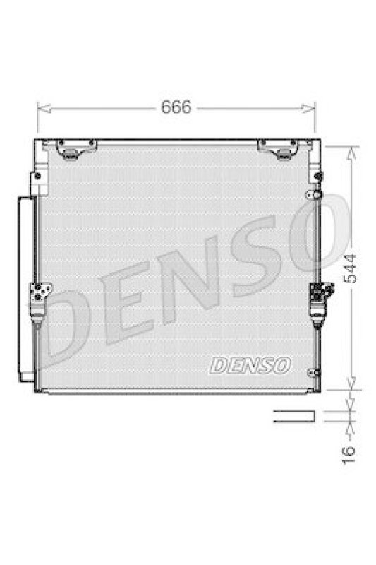 DENSO DCN50036 Kondensator A/C TOYOTA LAND CRUISER (VDJ20_, UZJ20_) 4.5 D V8 (VDJ200) (2008 - )