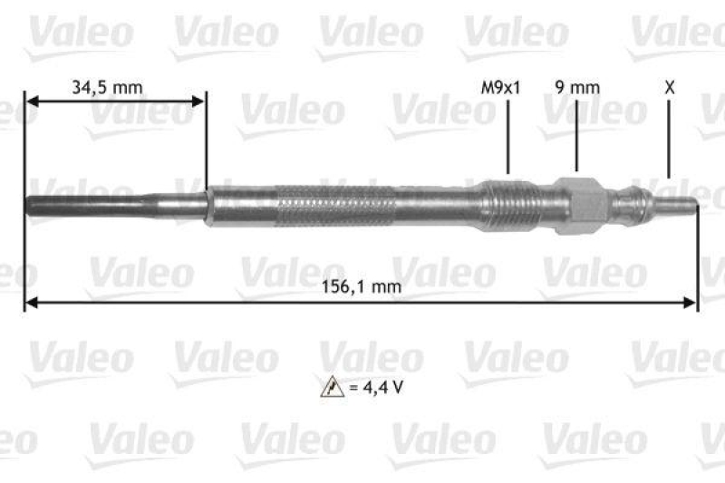 VALEO 345219 Glühkerze OPEL Astra J,Meriva B 1.3