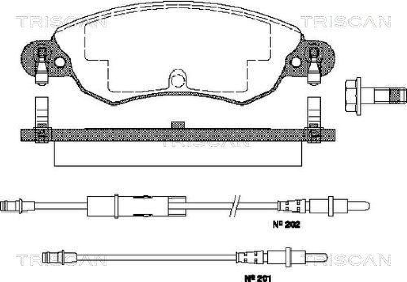 TRISCAN 8110 28016 Bremsbelag Vorne für Citroen C5