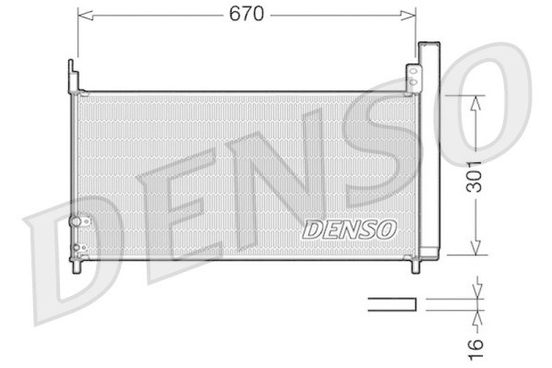DENSO DCN50037 Kondensator A/C TOYOTA AURIS (NRE15_, ZZE15_, ADE15_, ZRE15_, NDE15_) 1.8 Hybrid (2010 - )