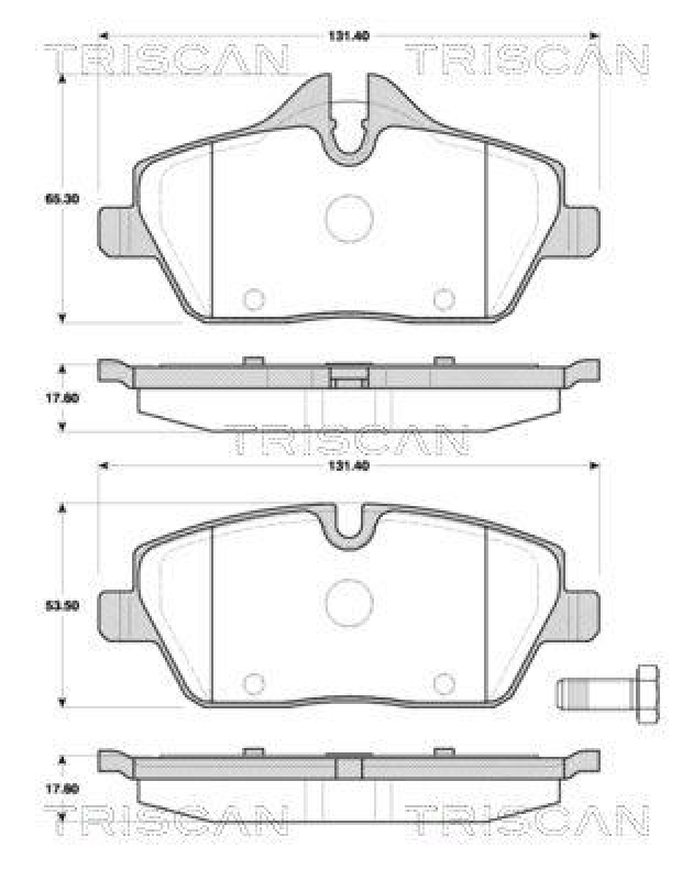 TRISCAN 8110 11028 Bremsbelag Vorne für Bmw 1-Serie