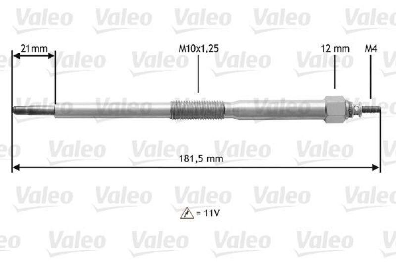 VALEO 345220 Glühkerze NAVARA,PATHFIN x 4 bougies