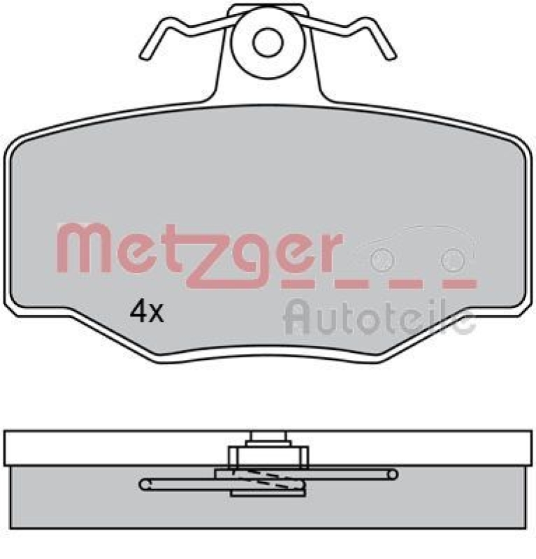 METZGER 1170076 Bremsbelagsatz, Scheibenbremse WVA 21 545