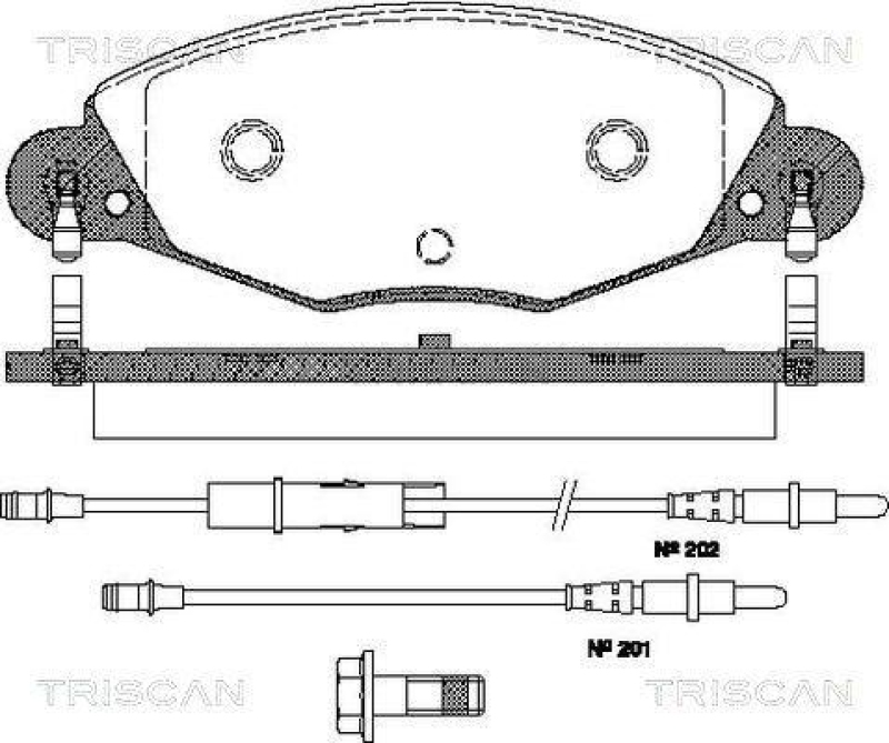 TRISCAN 8110 28018 Bremsbelag Vorne für Citroen C5