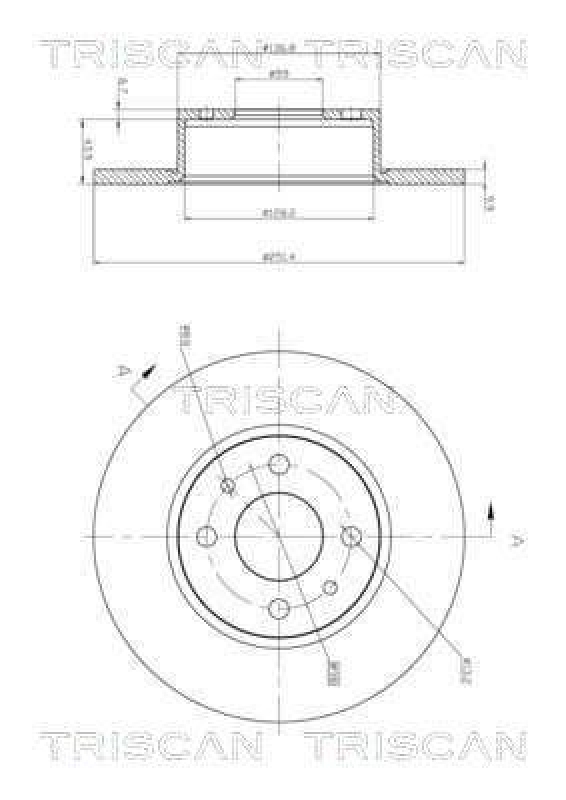 TRISCAN Bremsscheibe COATED