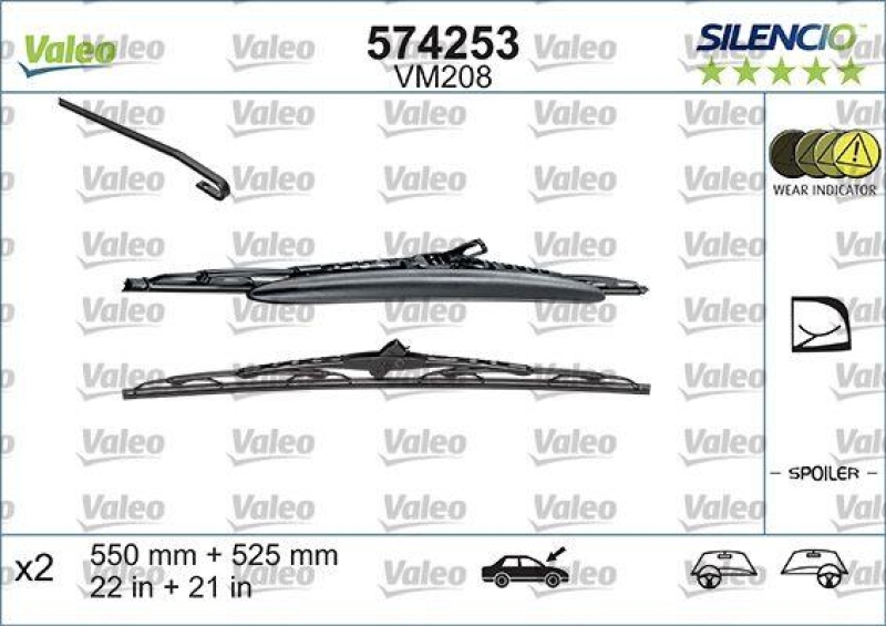 VALEO 574253 Silencio Performance (x2) VM208