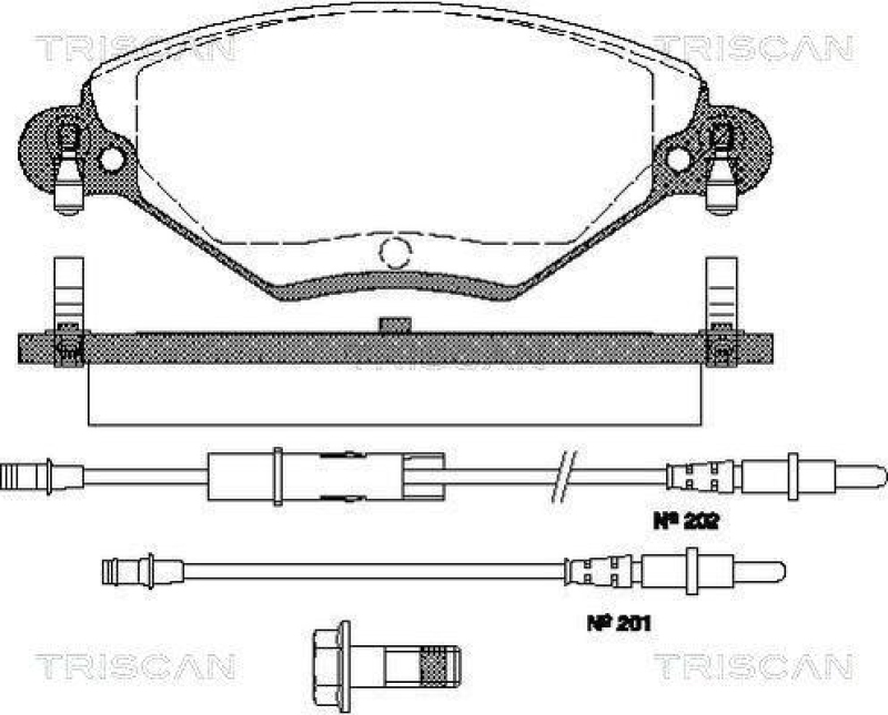 TRISCAN 8110 28019 Bremsbelag Vorne für Citroen C5