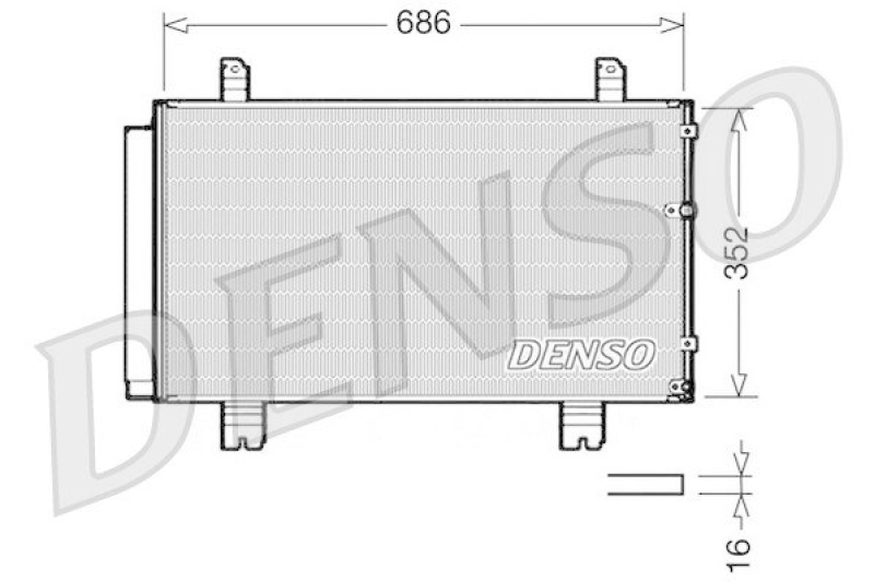 DENSO DCN51002 Kondensator A/C LEXUS IS II (GSE2_, ALE2_, USE2_) 250 (GSE20) (2005 - )