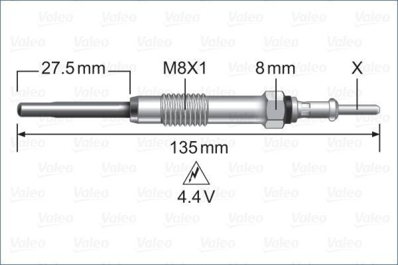 VALEO 345222 Glühkerze VOLVO, C30