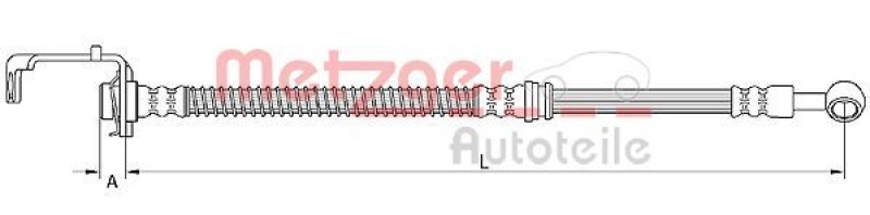 METZGER 4111049 Bremsschlauch für HYUNDAI HA rechts