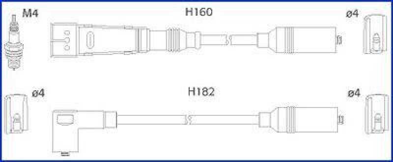 HITACHI 134716 Zündkabelsatz für AUDI u.a.