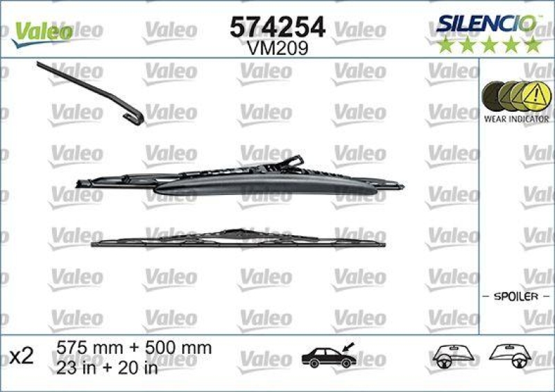 VALEO 574254 Silencio Performance (x2) VM209