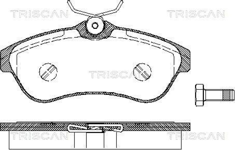 TRISCAN 8110 28027 Bremsbelag Vorne für Citroen C3