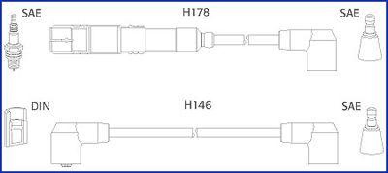 HITACHI 134755 Zündkabelsatz für MERCEDES u.a.