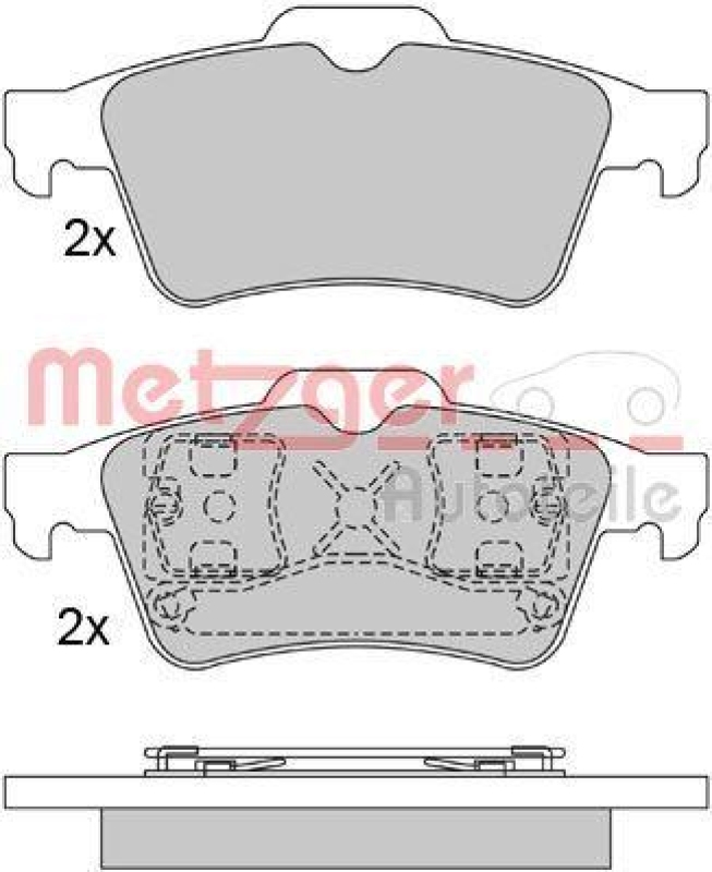 METZGER 1170080 Bremsbelagsatz, Scheibenbremse WVA 23 482