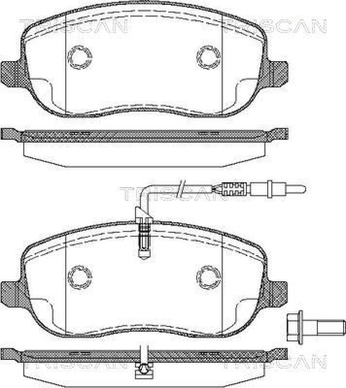 TRISCAN 8110 28028 Bremsbelag Vorne für Citroen, Peugeot