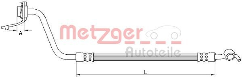 METZGER 4111056 Bremsschlauch für HYUNDAI HA links