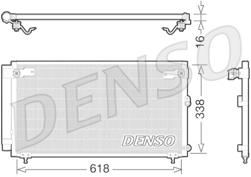 DENSO DCN51006 Kondensator A/C LEXUS IS I (JCE1_, GXE1_) 200 (1999 - 2005)