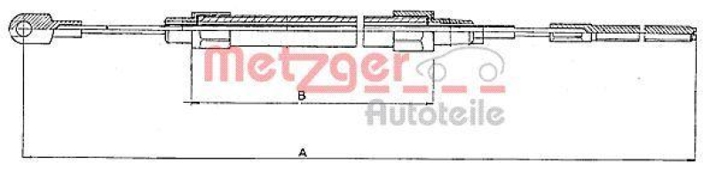 METZGER 10.4131 Seilzug, Feststellbremse für BMW hinten links/rechts