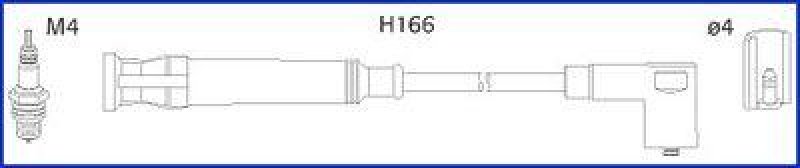 HITACHI 134758 Zündkabelsatz für FIAT u.a.