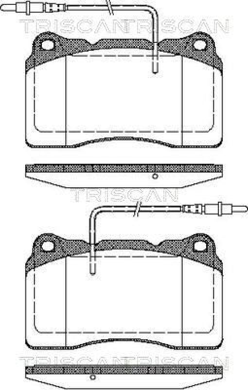 TRISCAN 8110 28032 Bremsbelag Vorne für Peugeot 607