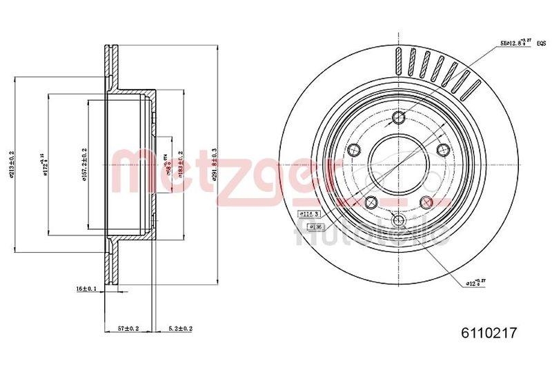 METZGER 6110217 Bremsscheibe Lack/Ks für NISSAN HA