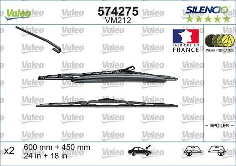 VALEO 574275 Silencio Performance (x2) VM212