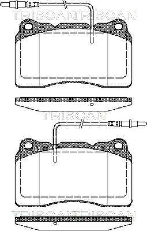 TRISCAN 8110 28032 Bremsbelag Vorne für Peugeot 607