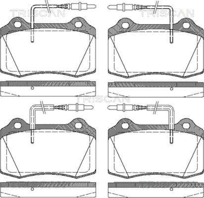 TRISCAN 8110 28033 Bremsbelag Vorne für Peugeot 406 Coupe