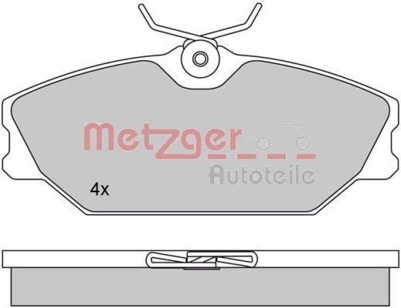 METZGER 1170084 Bremsbelagsatz, Scheibenbremse WVA 23 172