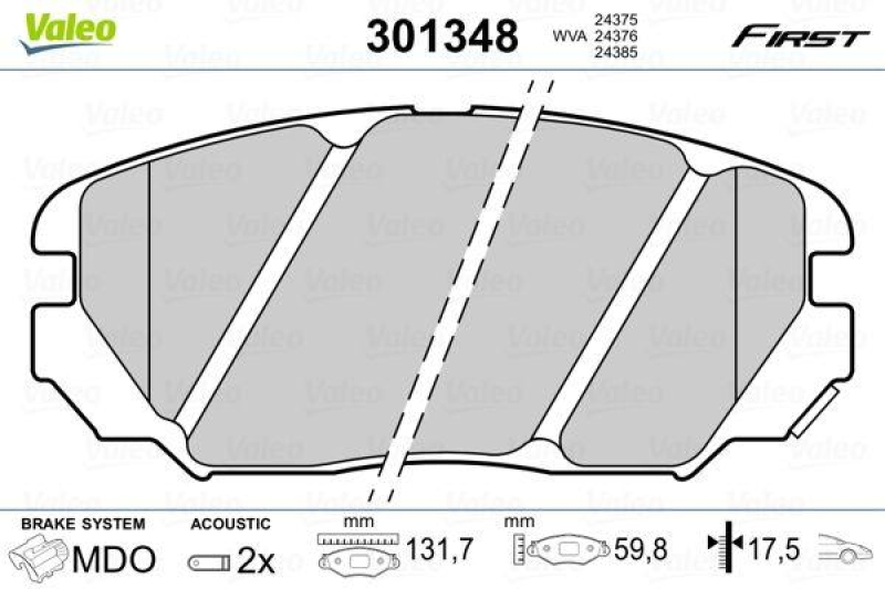 VALEO 301348 SBB-Satz FIRST