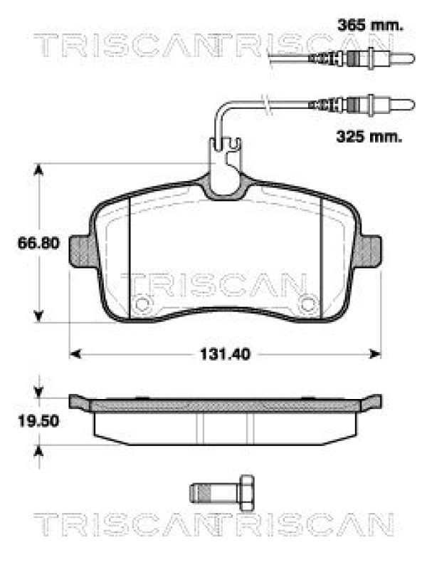 TRISCAN 8110 28035 Bremsbelag Vorne für Peugeot 407