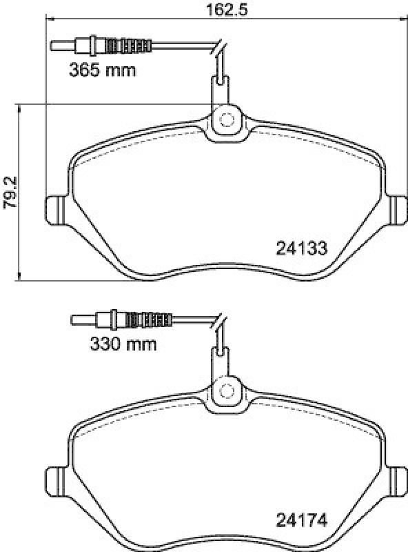 HELLA 8DB 355 011-491 Bremsbelagsatz Scheibenbremse