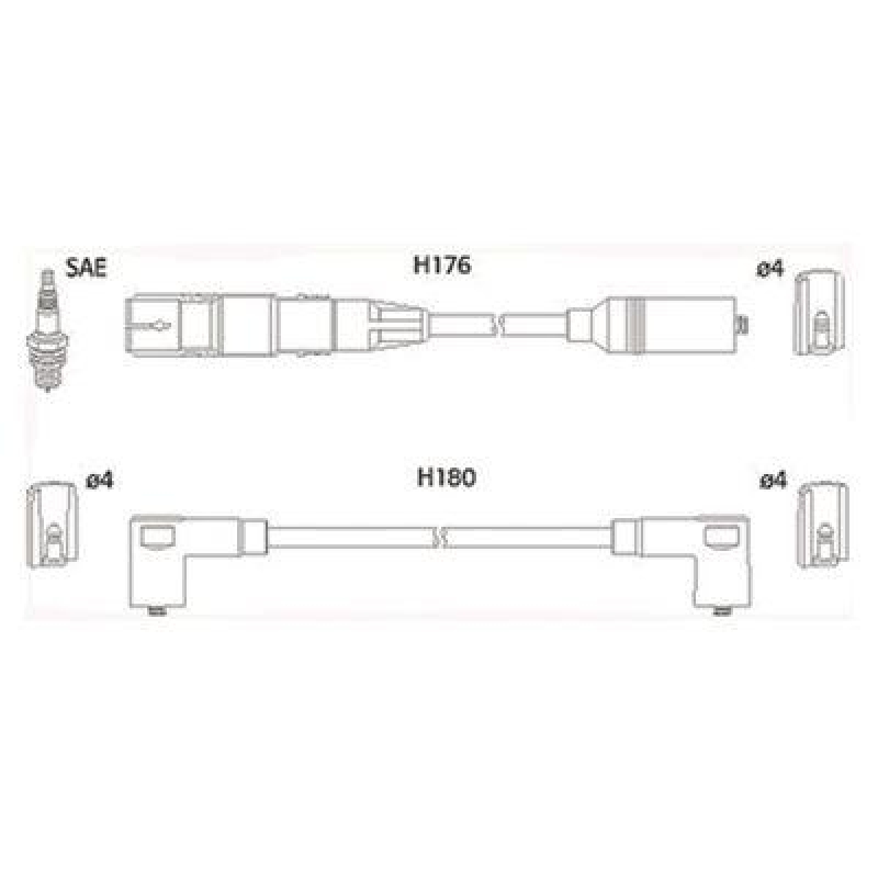 HITACHI 134766 Zündkabelsatz für VW u.a.