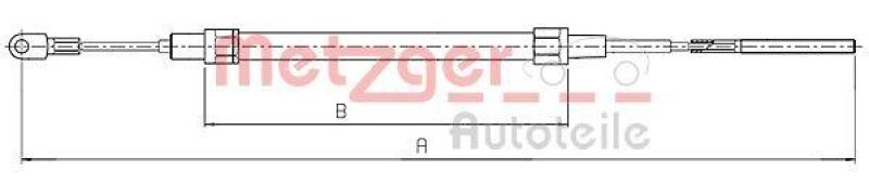 METZGER 10.4135 Seilzug, Feststellbremse für BMW hinten links/rechts
